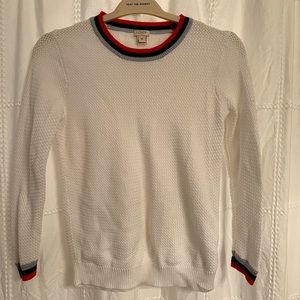 White Cotton Sweater J Crew Spring
